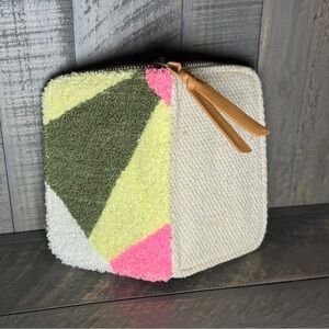 Universal thread zip‎ Colorful Geometric wallet with Zipper Pull